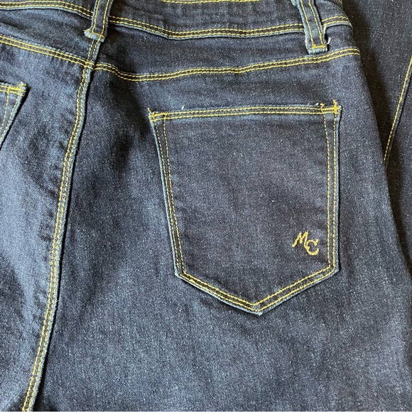 Modcloth Button Fly Flare Jeans,Indigo dark wash high waist Large 29 - Picture 8 of 9